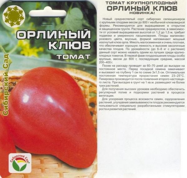 Томат «Орлиный клюв»: соответствует ли название форме плодов, кто вывел эту  необычную разновидность помидоров